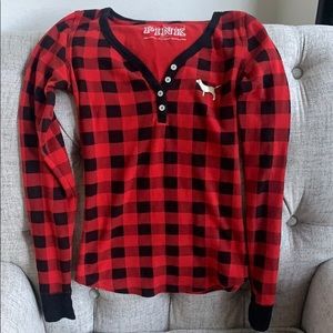 Victorias Secret Pink Check Buffalo Pjs XS